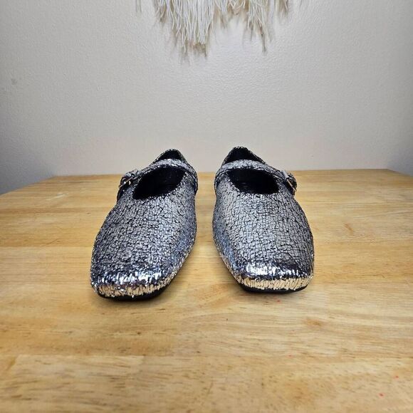 Katy Perry The Evie Mary Jane Metallic Silver Size 5.5 - Picture 8 of 13